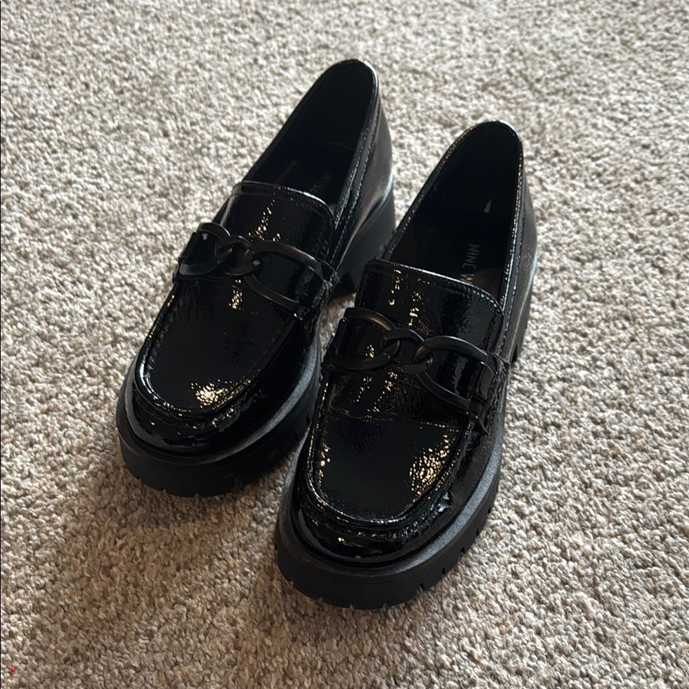Black Patent Leather Loafers